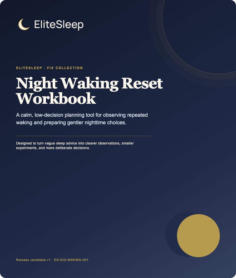 Cover of Night Waking Reset Workbook